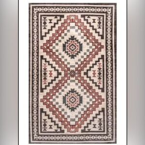 NEW NuLOOM Leighton Machine Washable Southwestern Medallion Area Rug - 6’X9’